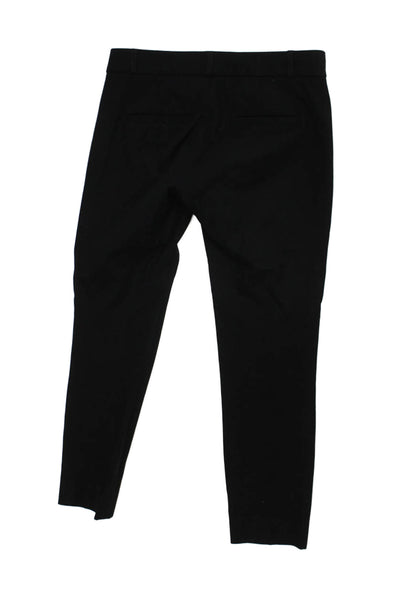 Banana Republic Women Petite Ankle Pants Black Zip Rayon Size 0P