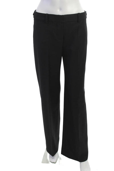 Chloe Women Black Viscose Dress Pants Button Closure Inseam 32 Size 38