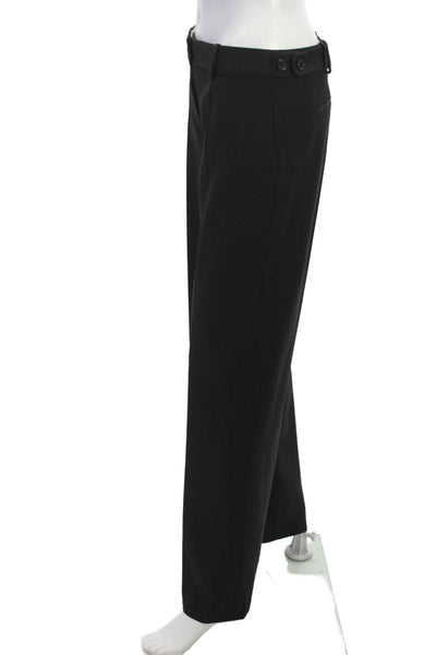 Chloe Women Black Viscose Dress Pants Button Closure Inseam 32 Size 38