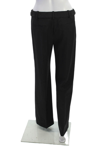 Chloe Women Black Viscose Dress Pants Button Closure Inseam 32 Size 38