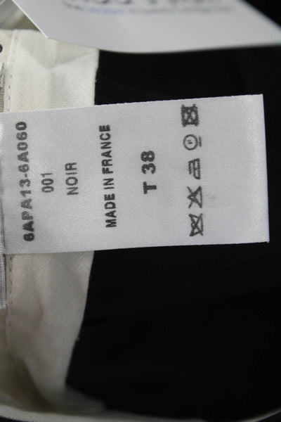 Chloe Women Black Viscose Dress Pants Button Closure Inseam 32 Size 38