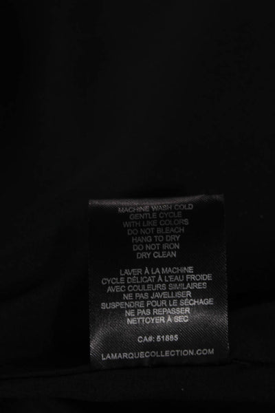 LaMarque Womens Tunic Sleeveless Square Neck Black Polyurethane Zip Size M