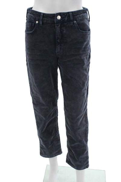 Pilcro Anthropologie Womens Cropped Blue Button Pants Size 27