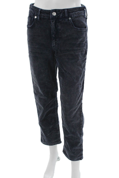 Pilcro Anthropologie Womens Cropped Blue Button Pants Size 27