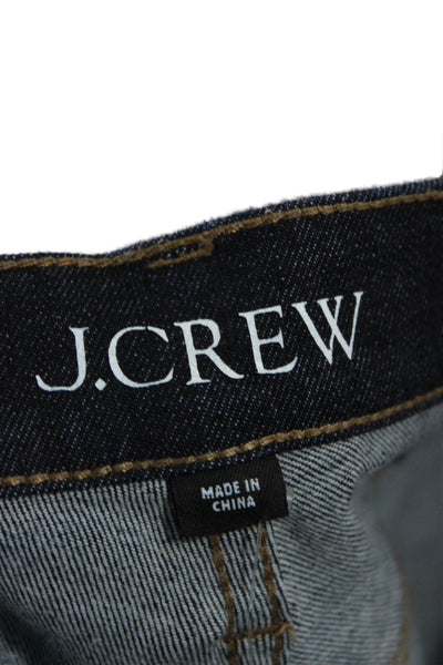J Crew Women Cropped Blue Jeans Low Rise Cotton Blend Size 27