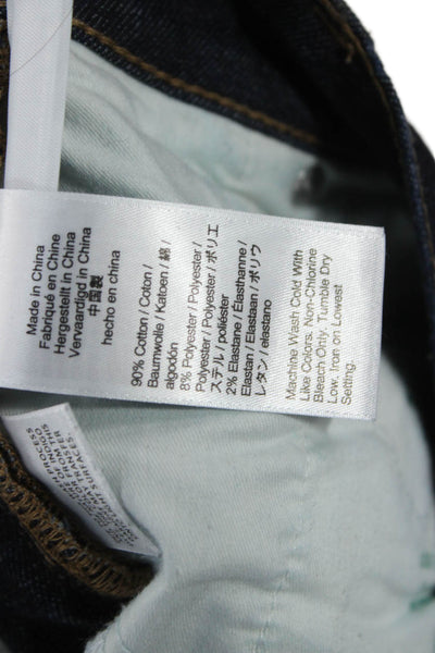 J Crew Women Cropped Blue Jeans Low Rise Cotton Blend Size 27