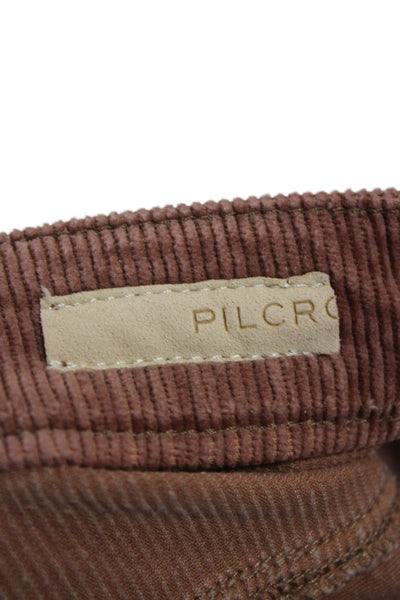 Pilcro Anthropologie Women Bootcut Brown Cotton Blend Pants Size 28