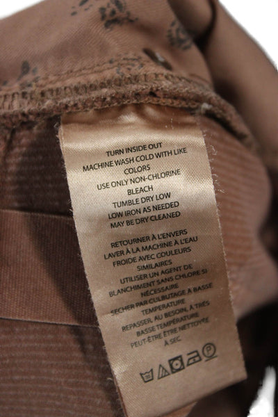 Pilcro Anthropologie Women Bootcut Brown Cotton Blend Pants Size 28