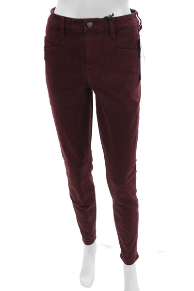 Liverpool Los Angeles Womens Red Skinny Jeans High Rise Cotton Blend Size 27