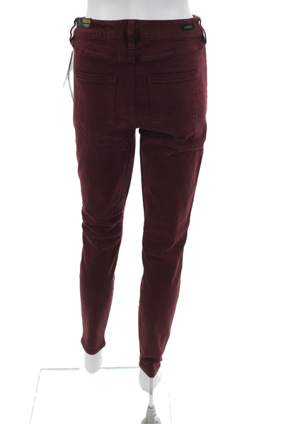 Liverpool Los Angeles Womens Red Skinny Jeans High Rise Cotton Blend Size 27