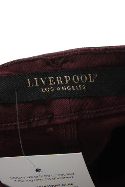 Liverpool Los Angeles Womens Red Skinny Jeans High Rise Cotton Blend Size 27