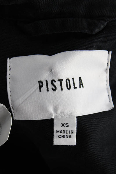 Pistola Womens Black Collared Sleeveless Jumpsuit Cotton Size XS
