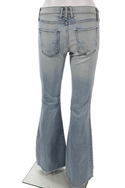 McGuire Womens Flared Jeans Blue Low Rise Button 32 Inseam Size 26