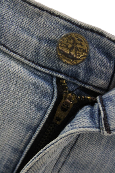 McGuire Womens Flared Jeans Blue Low Rise Button 32 Inseam Size 26