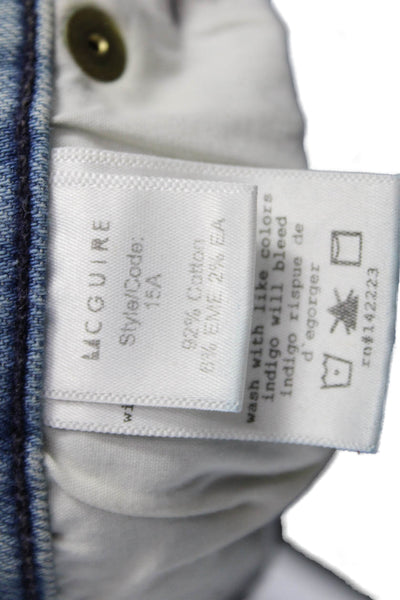 McGuire Womens Flared Jeans Blue Low Rise Button 32 Inseam Size 26
