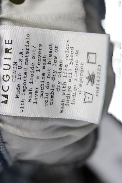 McGuire Womens Flared Jeans Blue Low Rise Button 32 Inseam Size 26