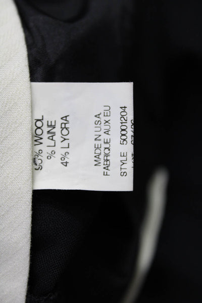 Theory Women Dress Pants Black Wool Zip Closure Size 4