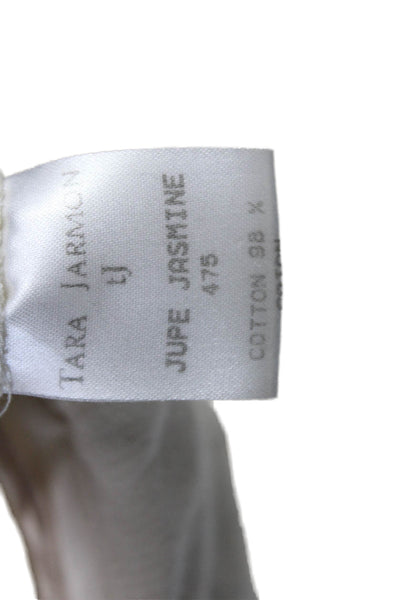Tara Jarmon Women Beige Cotton Wrap Skirt Short Button Solid Size 36