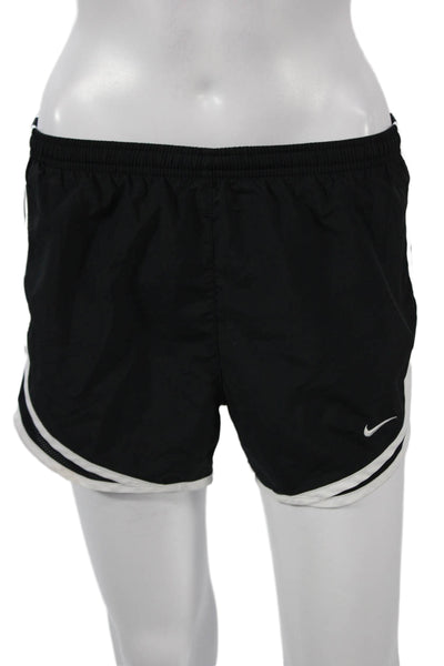 Nike Women Athletic Shorts Black Polyester Drawstring Size XS