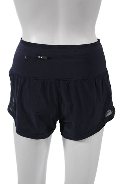Lululemon Womens Athletic Blue Solid Polyester Blend Shorts Size 2