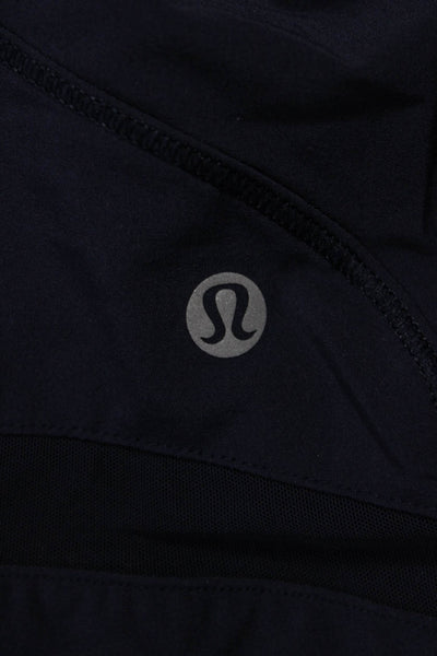 Lululemon Womens Athletic Blue Solid Polyester Blend Shorts Size 2