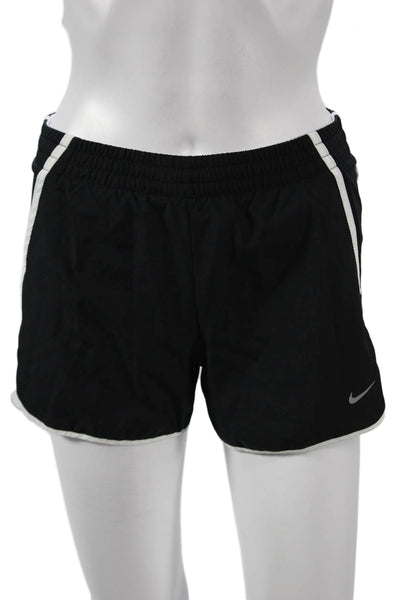 Nike Womens Athletic Polyester Solid Black Shorts Size XS