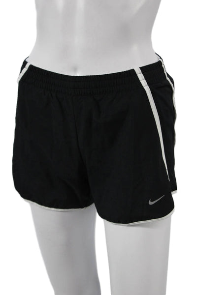 Nike Womens Athletic Polyester Solid Black Shorts Size XS