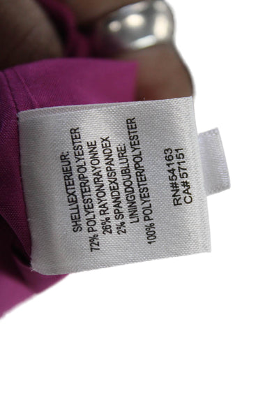 Marc New York Womens Sheath Dress Purple V-Neck Sleeveless Zip Short Size S