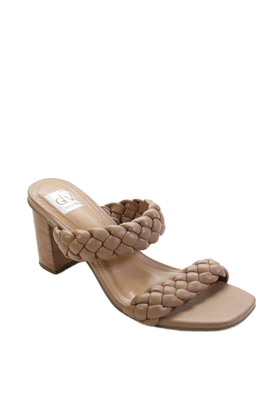 Dolce Vita Womens Leather Braided Strap Detail Heels Brown Size 9