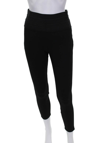 Zara Women Ankle Leggings Black Polyester Size M
