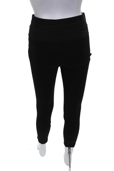 Zara Women Ankle Leggings Black Polyester Size M