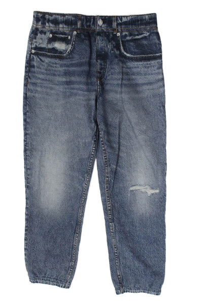 Rag & Bone Girls Cotton Denim Print Jogger Pants Blue Size 9-10Y