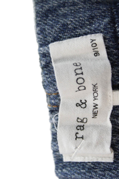 Rag & Bone Girls Cotton Denim Print Jogger Pants Blue Size 9-10Y