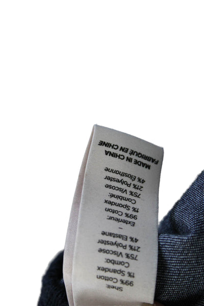 Cinq A Sept Women Cargo Pants Blue Cotton Pull On Size S