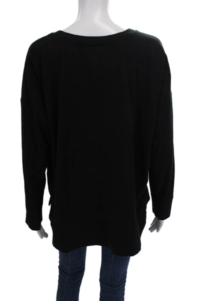 Eileen Fisher Women Black Tunic T-Shirt Long Sleeve Size XL