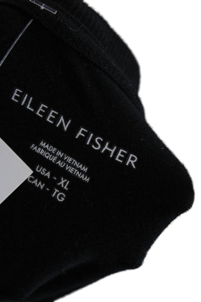 Eileen Fisher Women Black Tunic T-Shirt Long Sleeve Size XL