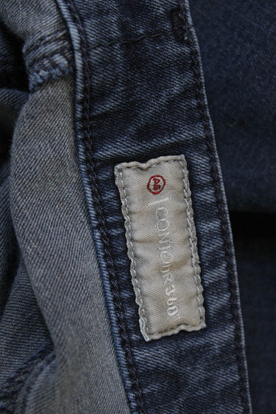 AG Womens Skinny Jeans Blue Mid Rise Cotton Blend Button Size 27
