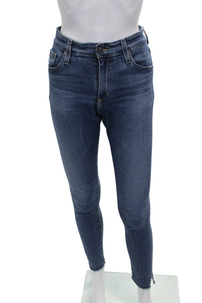 AG Womens Skinny Mid-Rise Blue Cotton Jeans Size 27