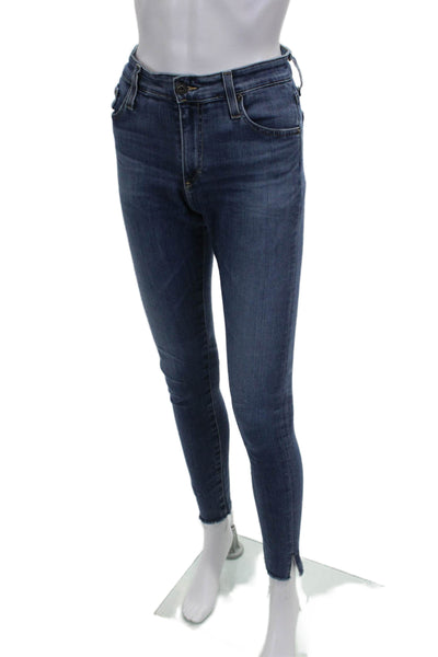AG Womens Skinny Mid-Rise Blue Cotton Jeans Size 27