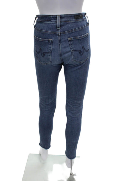 AG Womens Skinny Mid-Rise Blue Cotton Jeans Size 27
