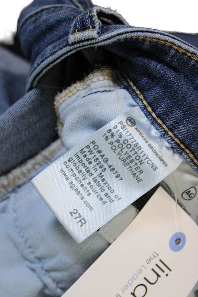 AG Womens Skinny Mid-Rise Blue Cotton Jeans Size 27