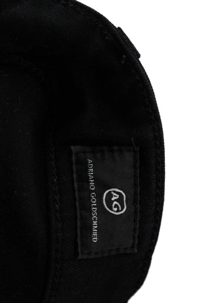 AG Womens Black Skinny Jeans Mid-Rise Button Viscose Size 28