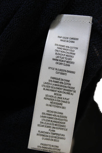 Joie Women Pullover Sweater Blue Striped Boat Neck Ramie Long Sleeve Size S