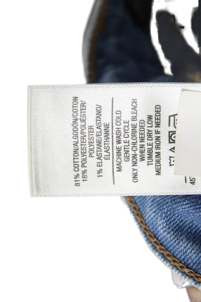 Joes Women Flared Jeans Blue Mid Rise Cotton Blend Inseam 34 Size 25
