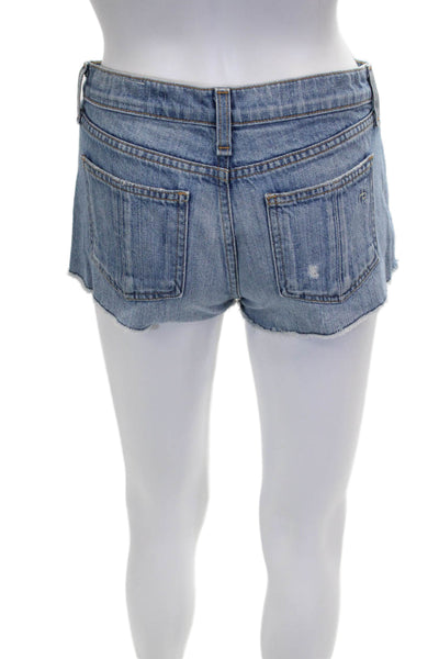 Rag & Bone Jean Womens Cut-Off Blue Cotton Shorts Size 24