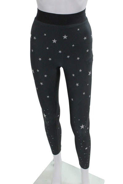 Ultracor Womens Black Spotted Nylon Compression Leggings Pull On Size XS