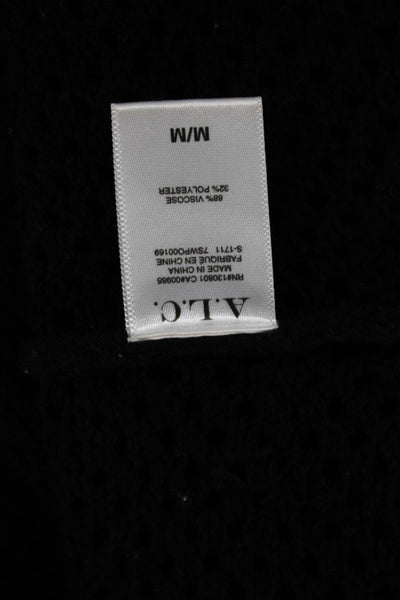 ALC Women Pullover Sweater Black Viscose Turtleneck Long Sleeve Size M
