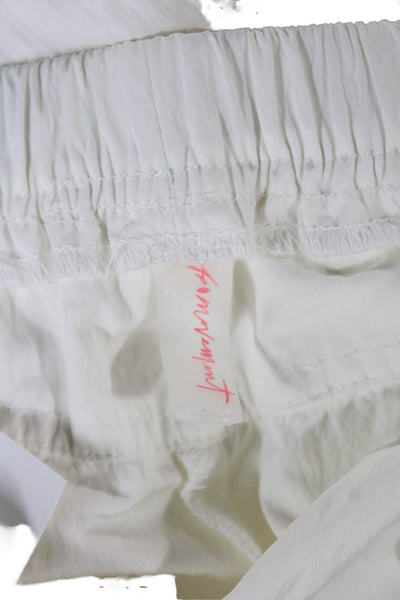 FP Movement Women Windbreaker Pants White Polyester Pull On Size XS