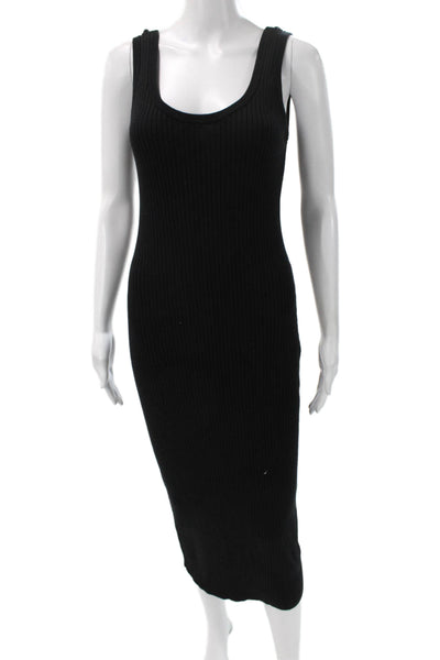 Cotton By Autumn Cashmere Women Bodycon Dress Black Sleeveless Size S