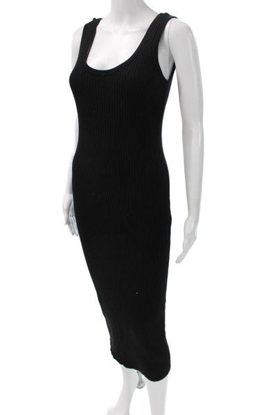 Cotton By Autumn Cashmere Women Bodycon Dress Black Sleeveless Size S
